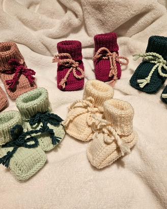 Calzini/Scarpine per neonati fatte a mano