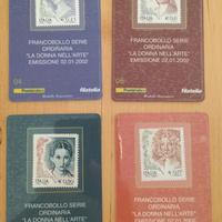 Tessere Filateliche La donna nell'Arte 2002