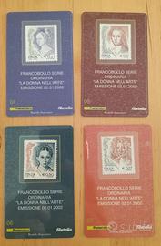 Tessere Filateliche La donna nell'Arte 2002