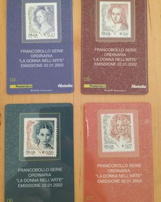 Tessere Filateliche La donna nell'Arte 2002