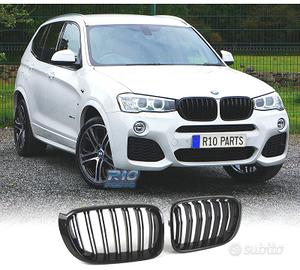 GRIGLIA DOPPIA BMW X3 F25 X4 F26 LOOK M NERO LUCID