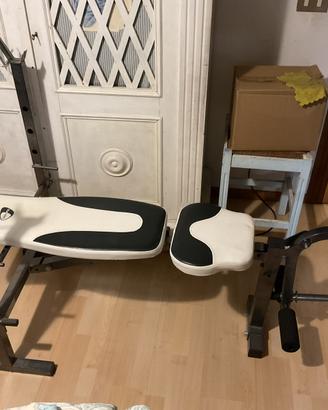 Panca pesi Get Fit richiudibile con rack