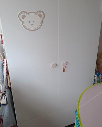 Lettino PALI bambina  cameretta armadio fasciatoio