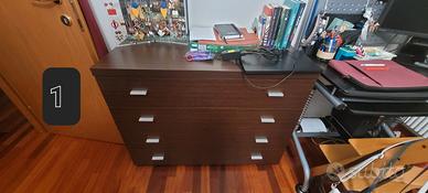 Camera con letto da una piazze e mezza color wenge