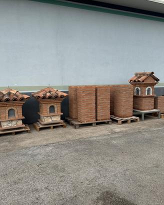 Comignoli colonne casseri veri mattoni