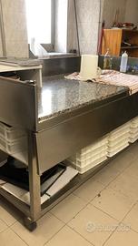 Pizza banco lavoro acc inox con granito come nuovo