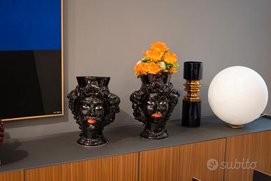 STUPENDE E RICERCATE TESTE DI MORO NERE LUCIDE H40