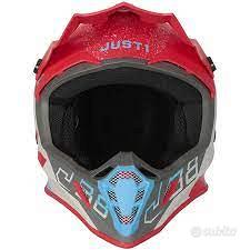 Casco Cross della J1  modello J38 KORNER BLU RED