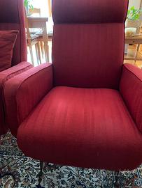 2 poltrone imbottite vintage anni 50/60