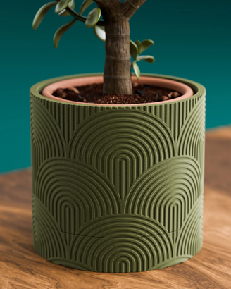 Vaso e sottovaso per piantine