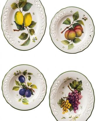 Set 4 Piatti Decorativi Tiffani Boutique ceramica
