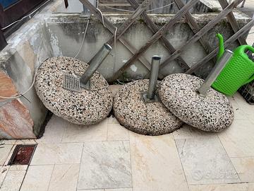 Base per ombrelloni in cemento