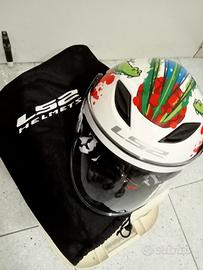 casco moto jet mod.Croco White  LS2  bambino tg M