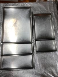 Vassoi rettangolari in acciaio