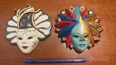 Coppia maschere veneziane in ceramica