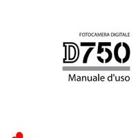 Libretto Manuale Istruzioni Nikon D750 D 750