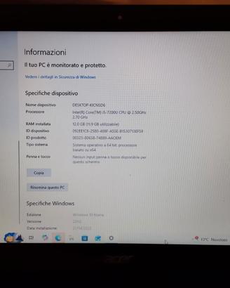 ACER Aspire ES-575G 15” Intel i5 - 12GB RAM - 1TB
