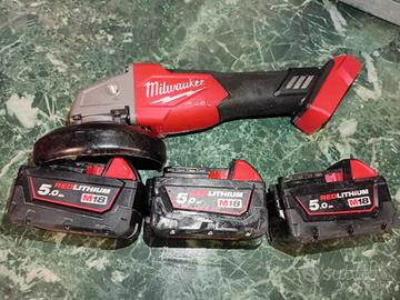 smerigliatrice milwaukee 3 batterie