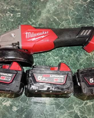 smerigliatrice milwaukee 3 batterie