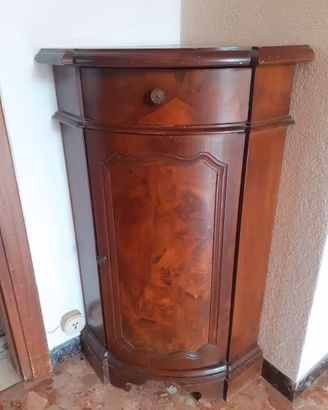 Mobiletto angolare in legno