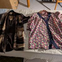 Lotto 2 Bluse Vintage Donna - Floreale e Astratta 