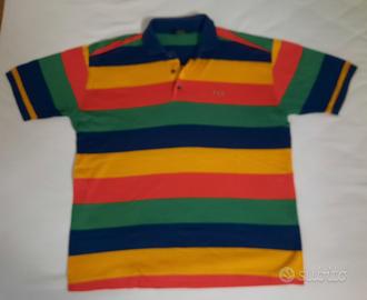Polo a righe larghe orizzontali colorate