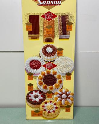 Insegne pubblicitaria sanson torta 97’ vinatge