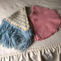 Mantellina e scialle a telaio vintage in lana