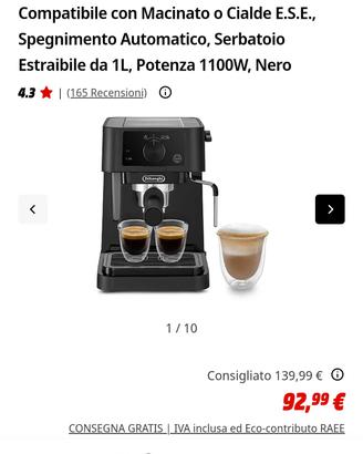 Macchina caffè De longhi stilosa Ec235 nera