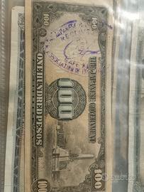 Banconota 100 pesos occupazione Japan