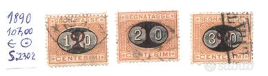 - francobolli Regno d'Italia 1890 segnatasse - 