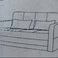 DIVANO LETTO 3 POSTI Grigio , cm.172 x 115 x 90

