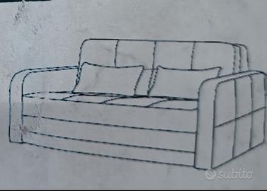 DIVANO LETTO 3 POSTI Grigio , cm.172 x 115 x 90

