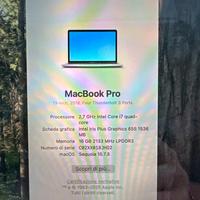 Macbook Pro 13” 2018 i7 16GB RAM