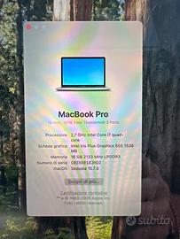 Macbook Pro 13” 2018 i7 16GB RAM