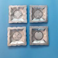 Set 4 portacenere segni carte poker Les Potstainie