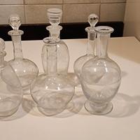 Collezione bottiglie di vetro vintage 