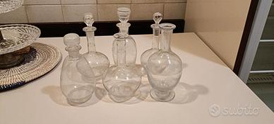 Collezione bottiglie di vetro vintage 