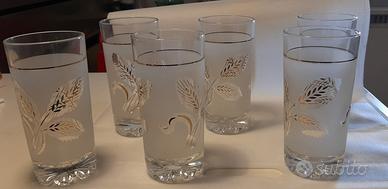 Bicchieri smerigliati anni '60