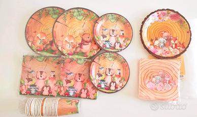 set gigante 128 PZ compleanno a tema Animali del b