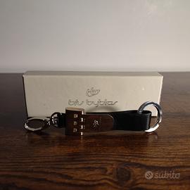 Portachiavi BLU BYBLOS in Pelle Nera e Metallo - C