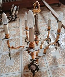 lampadario 5 luci vintage anni 50