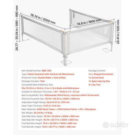 Sponda di sicurezza per letto matrimoniale