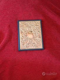 Rubrica telefonica vintage con placca in argento