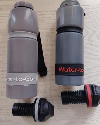 borracce filtranti "WATER TO GO" per escursioni