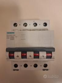 interruttore magnetotermico Siemens C20 400v 4p