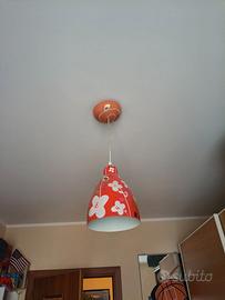 Lampadario da cameretta rosso