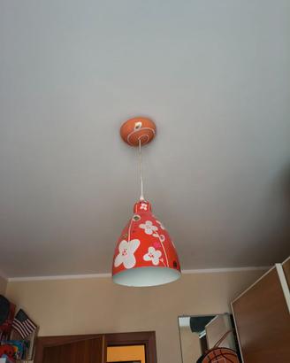 Lampadario da cameretta rosso