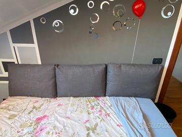 Cuscini schienale divano grigio