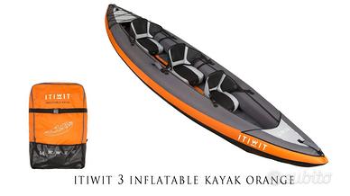 ITIWIT 3 Canoa Kayak Arancio 2/3 posti